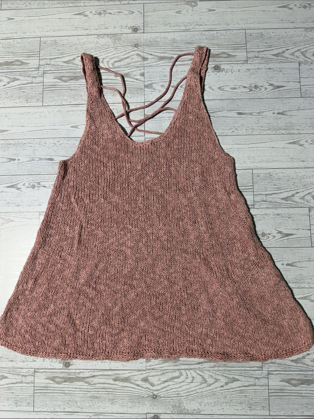 American Eagle Outfitters Pink Knit Strappy Tank Top